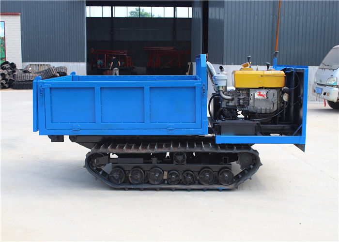 Simple Operation Blue Color 2 Ton Mini Rubber Track Transporter Dumper Truck