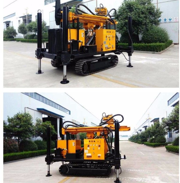 16T 200m Crawler Mounted Drill Rig With Air Compressor