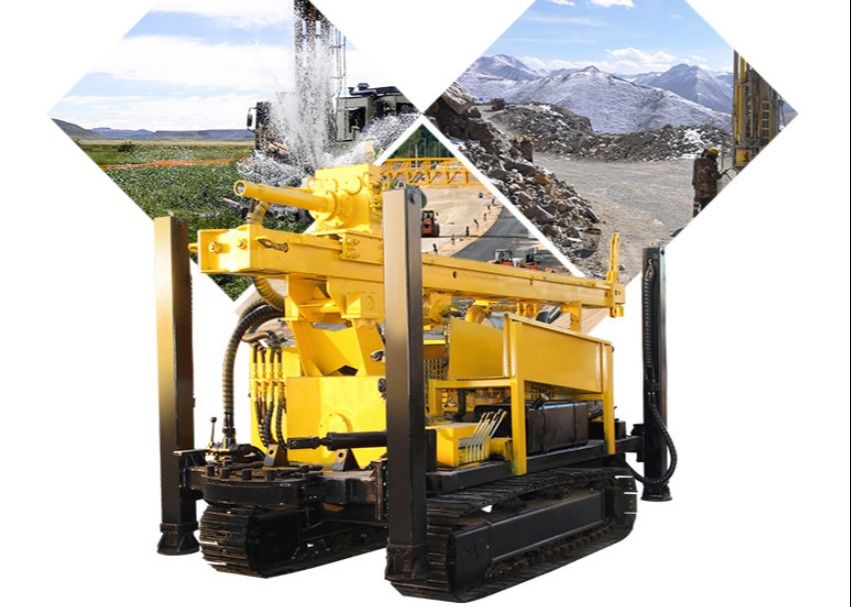 300 Meter Hydraulic Crawler Rotary Dth Water Well Drilling Rig Machine