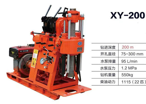 Coal Oil Industry 670kg GK200 Water Well Drilling Rig Machine